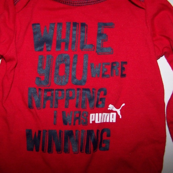 Infant Boys Puma Romper Bodysuit 6/9 Months - Picture 2 of 2